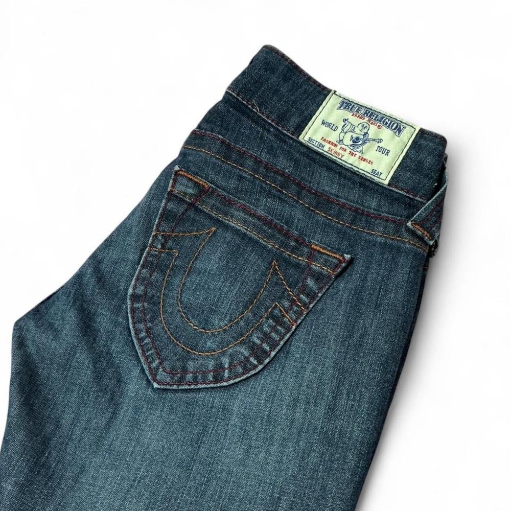 True Religion World Tour Skinny Jeans Dark Wash Denim Womens